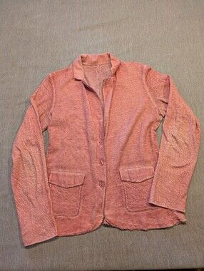 Majestic Filatures Paris Linen Peach Color Light Women's Blazer Size 1